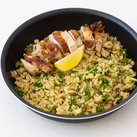 Baked Chicken with Cauliflower Rice recipe