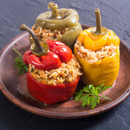 Chicken & Quinoa Stuffed Peppers recipe