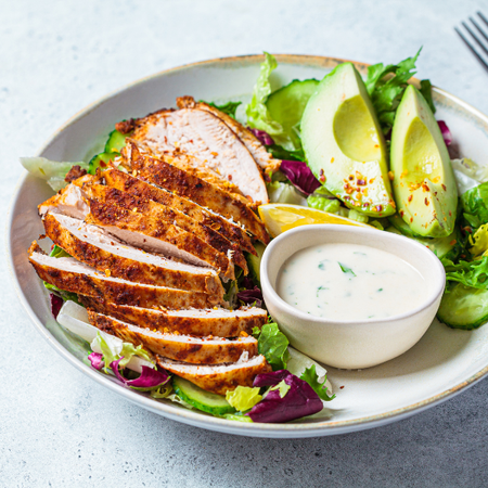 Grilled Chicken and Avocado Salad recipe