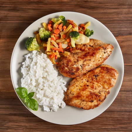 Grilled Chicken with Sauteed Veggie Medley recipe