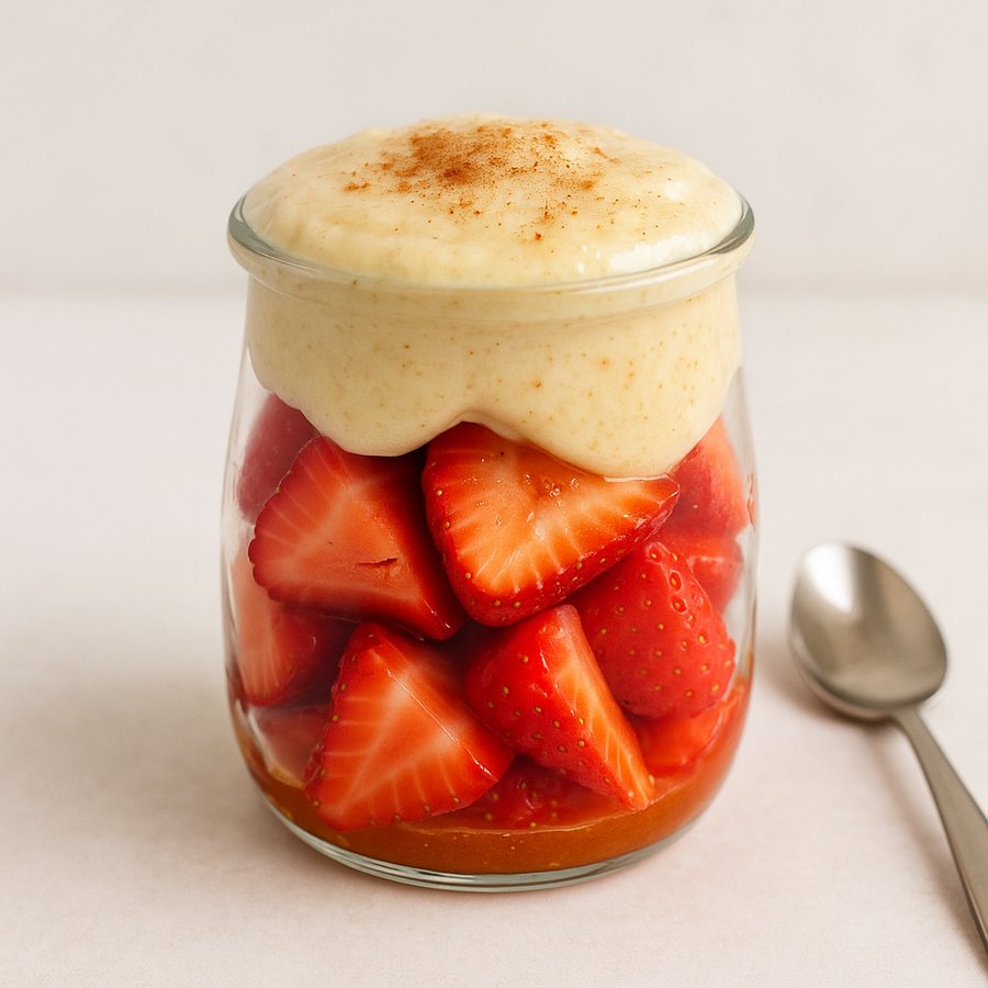Berries with Banana Cream recipe