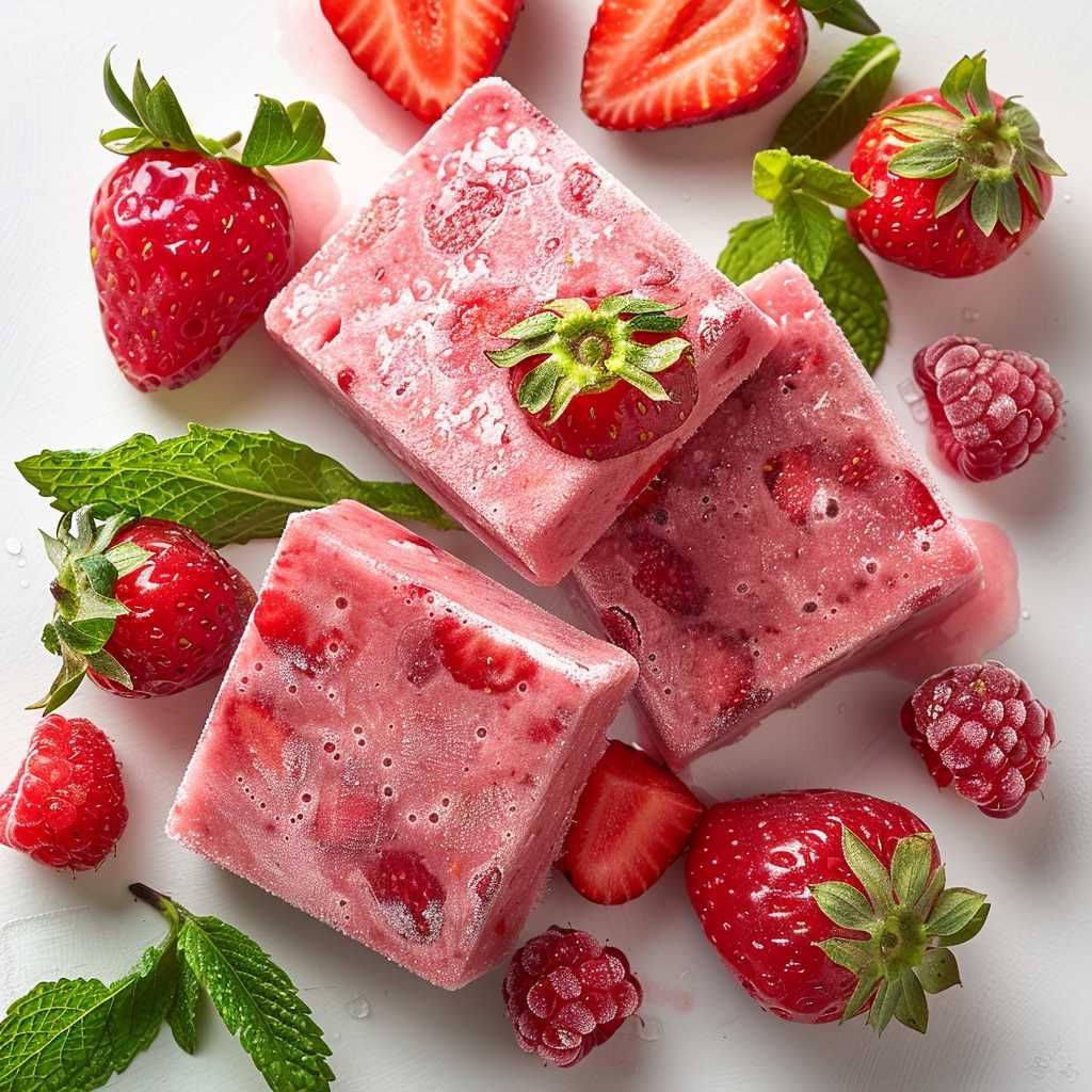 Frozen Strawberry Smoothie Bars recipe