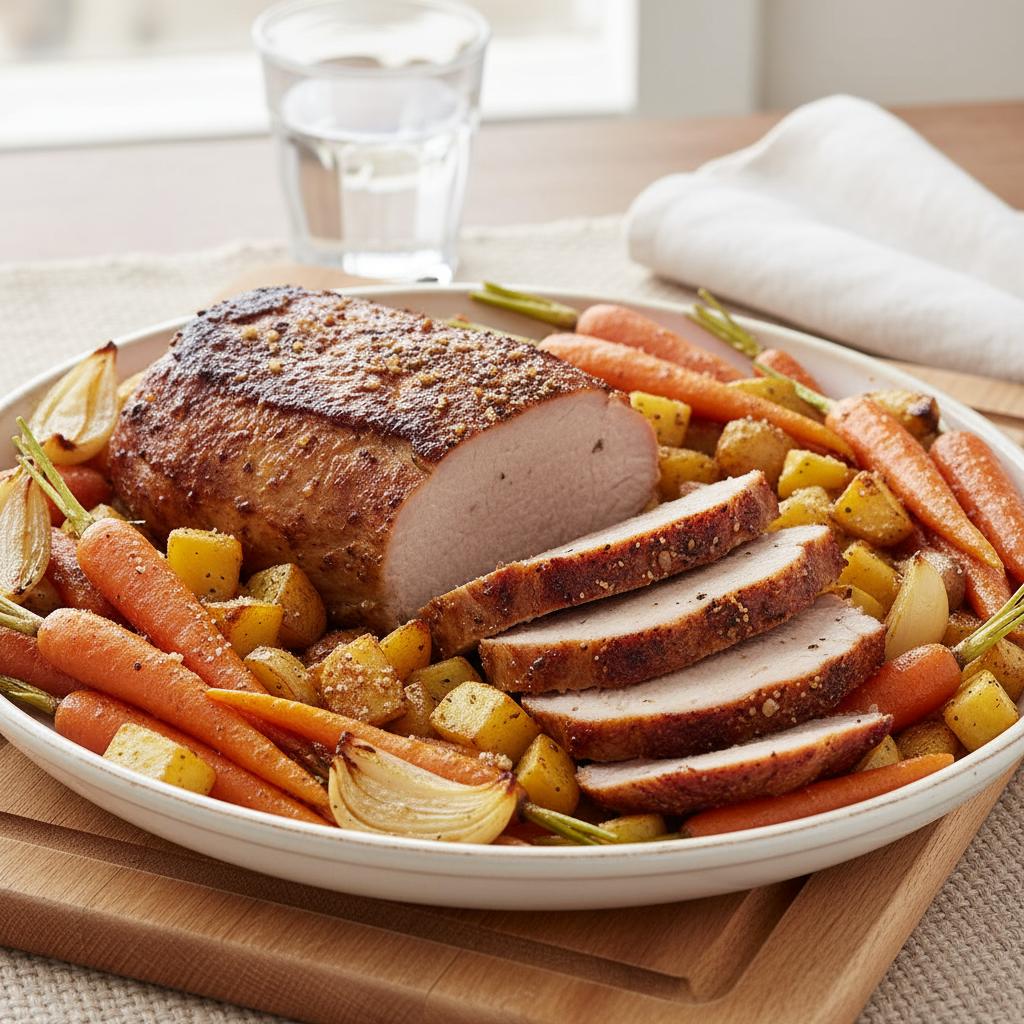 Pork Loin Roast with Veggies recipe