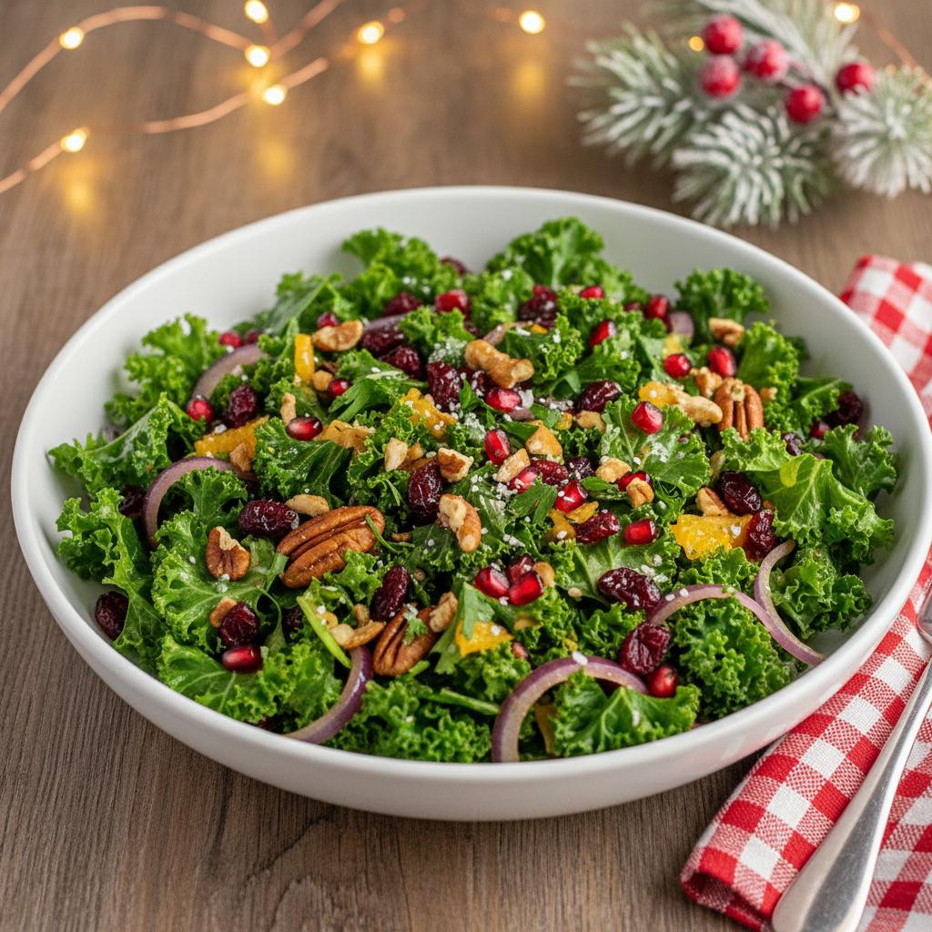 Christmas Kale & Cranberry Warm Salad recipe