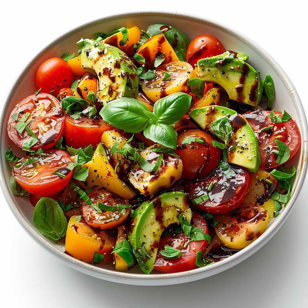 Tomato, Mozzarella, Avocado, and Bliss Salad recipe