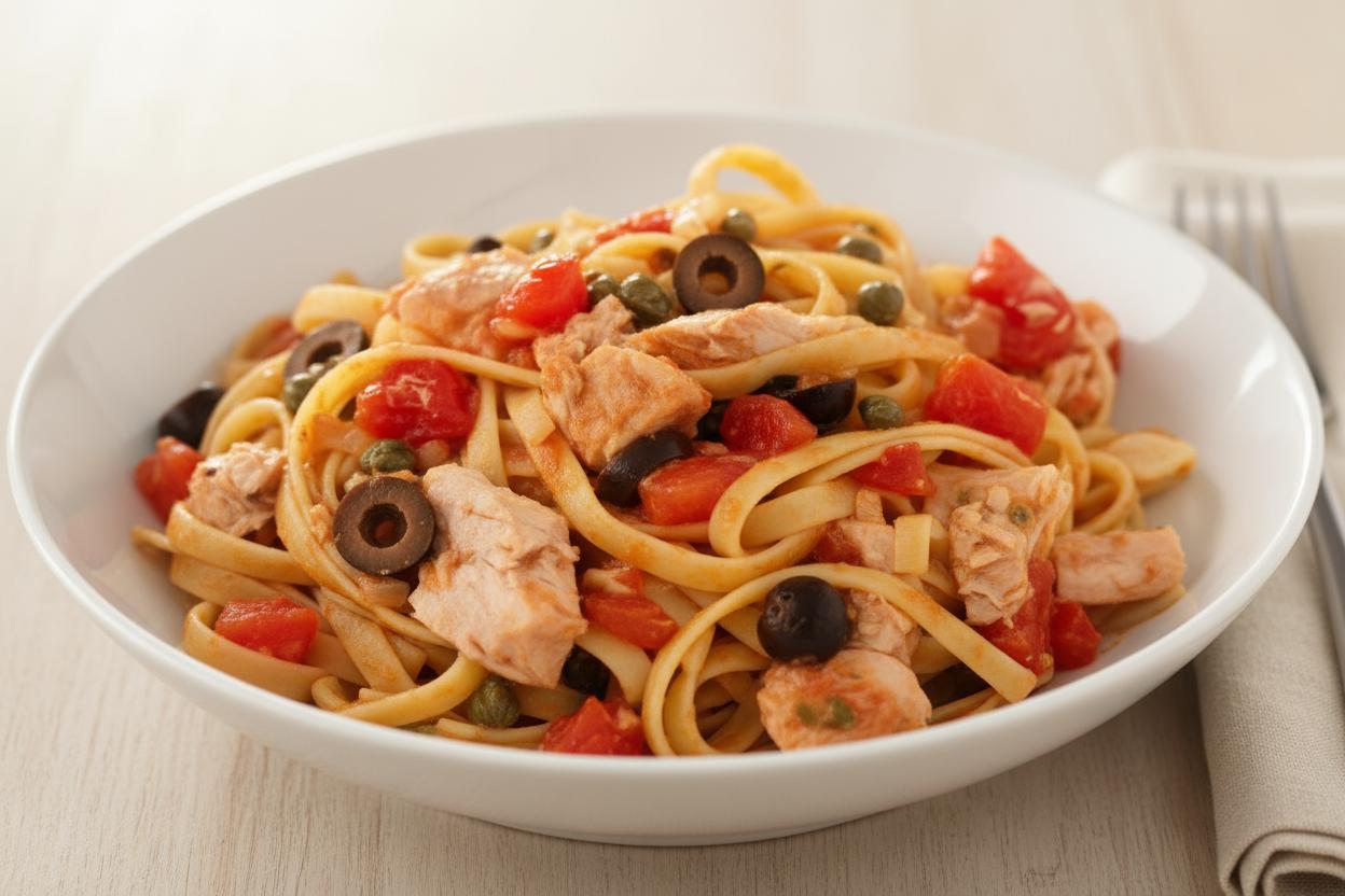 Neopolitan Tuna Fettuccine recipe