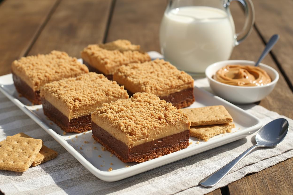 Chocolate Peanut Butter Frozen Bars recipe