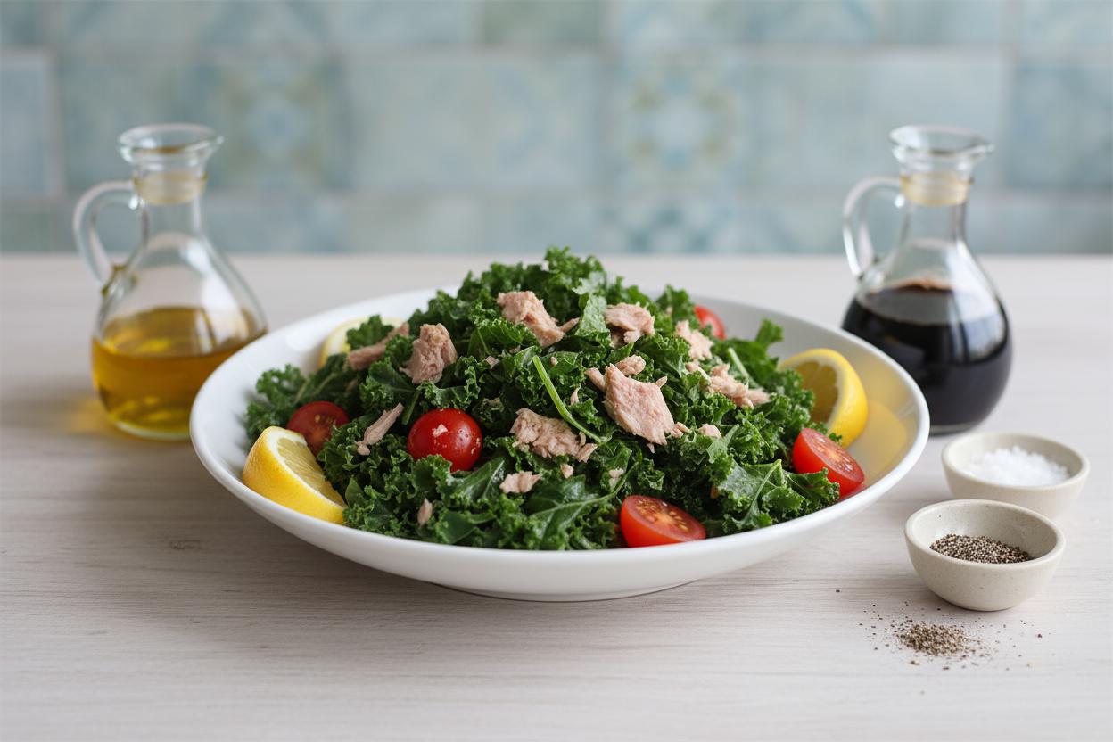 Simply Satisfying Kale and Tuna Salad recipe