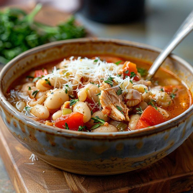 Chicken Soup With Pasta and White Beans recipe