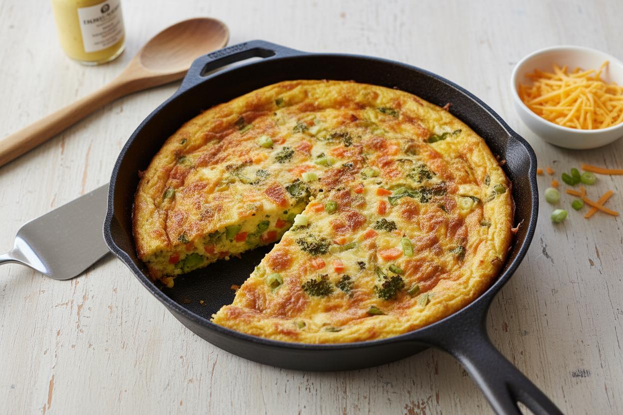Broccoli-Cheddar Frittata recipe