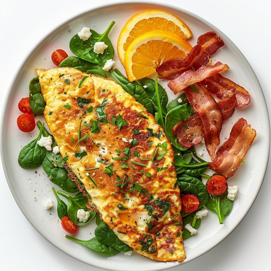 Omelette with Turkey Bacon recipe