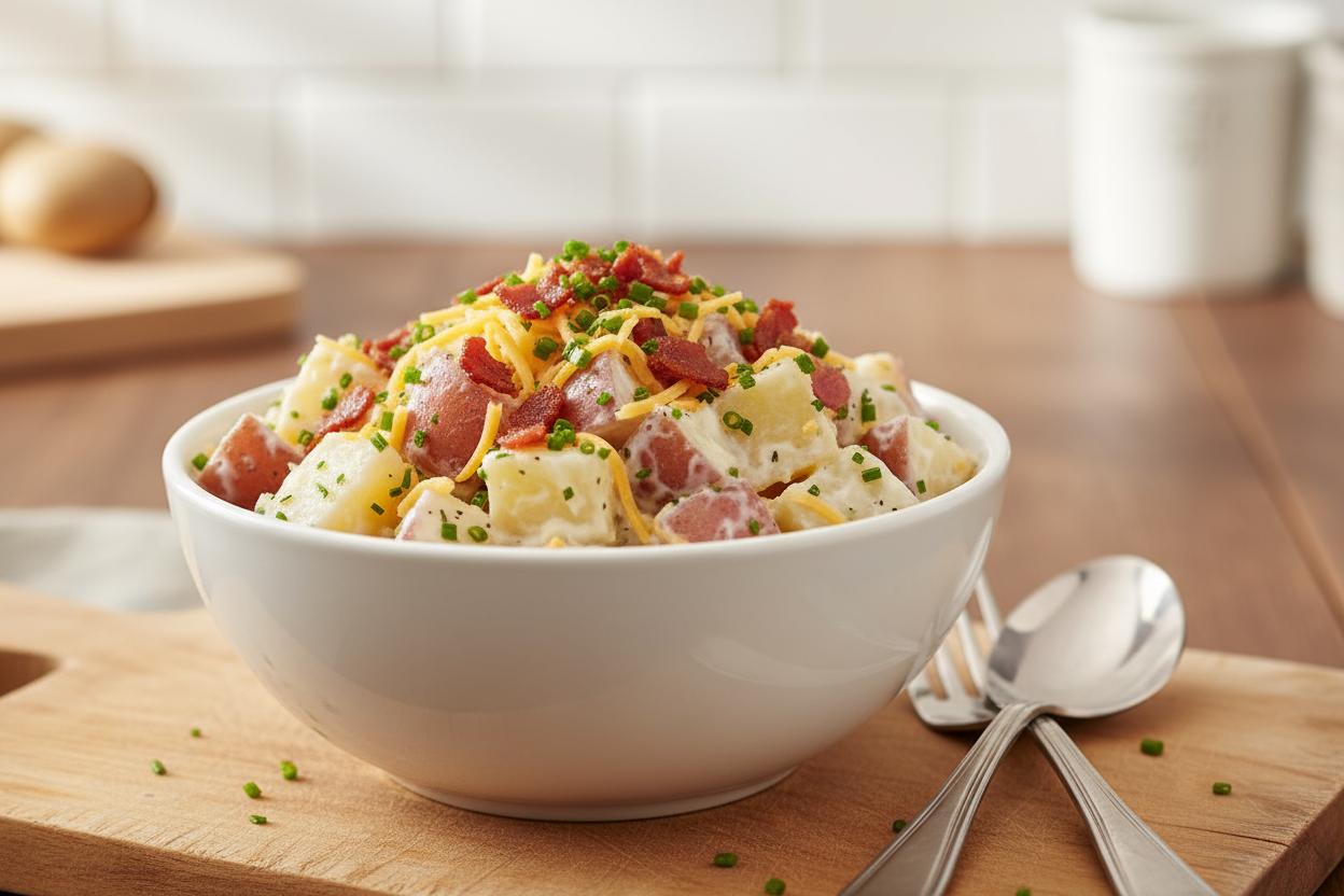 Quick and Easy Baked Potato Salad recipe