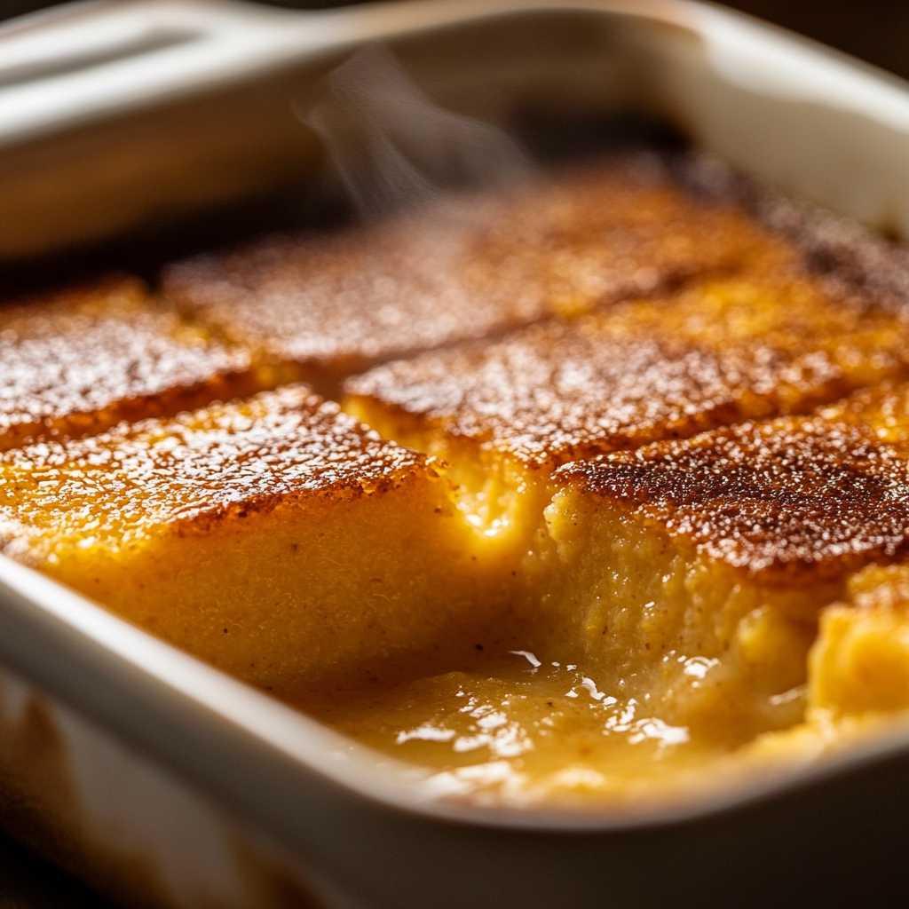 Sweet Cornmeal Pudding with Ginger and Cinnamon recipe