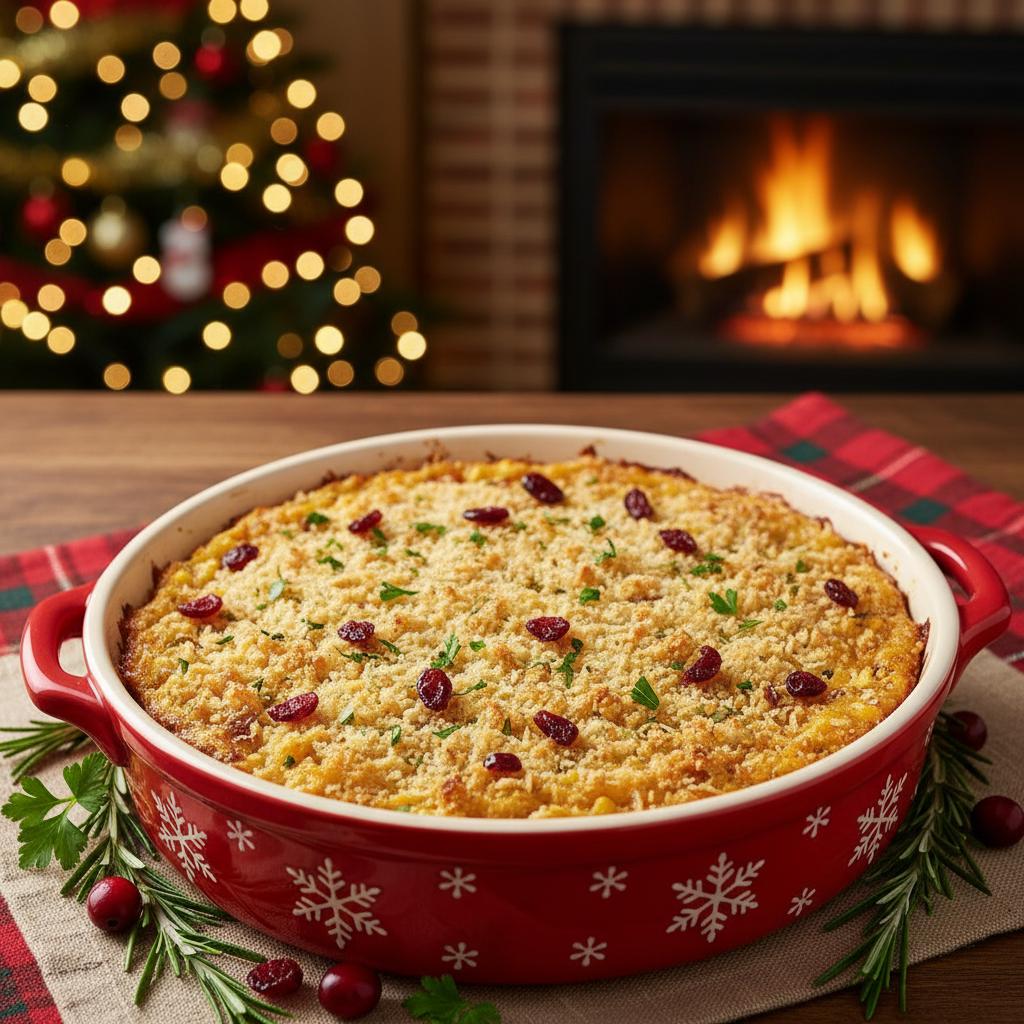 Christmas Creamy Corn Bake recipe