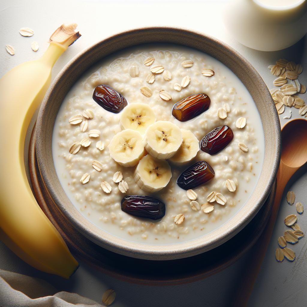 Vanilla Banana & Date Porridge (Oatmeal) recipe