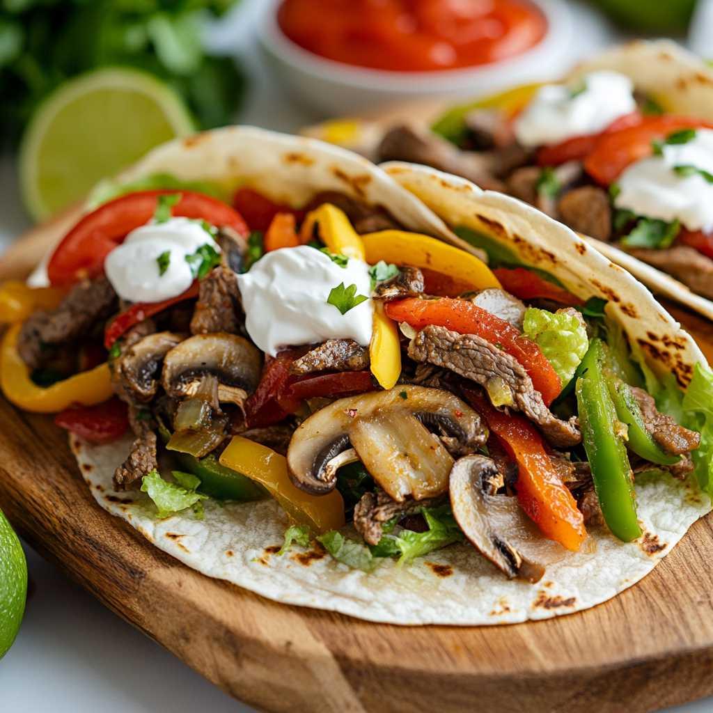 Mushroom Steak Fajitas recipe