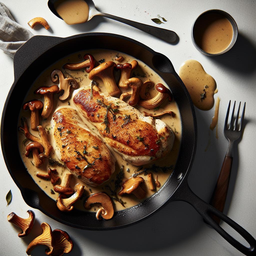 Chicken with Chanterelle Mushrooms and Marsala Wine recipe
