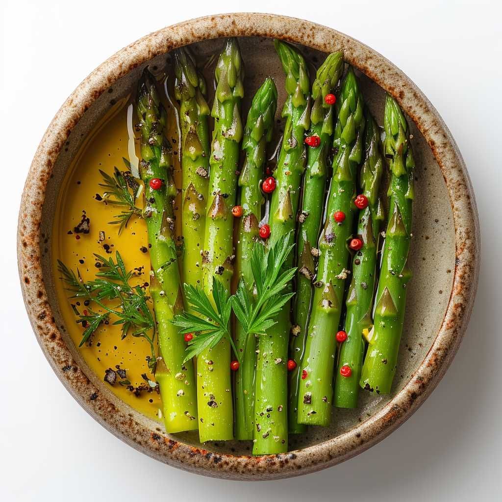 Asparagus With Truffle Oil Vinaigrette recipe