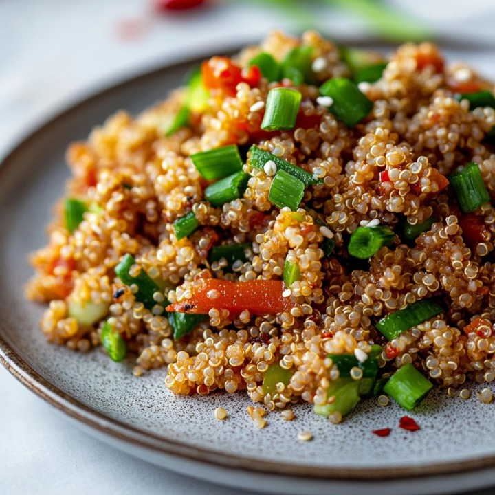 Gingery Quinoa with Green Beans recipe