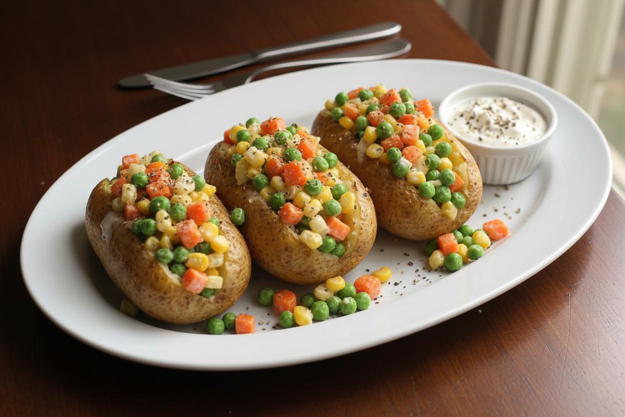 Baked Potatoes Primavera recipe