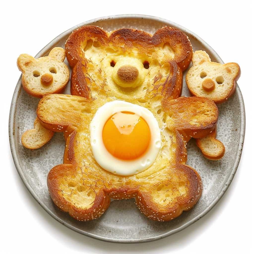 Eggy Teddy Belly Toast recipe