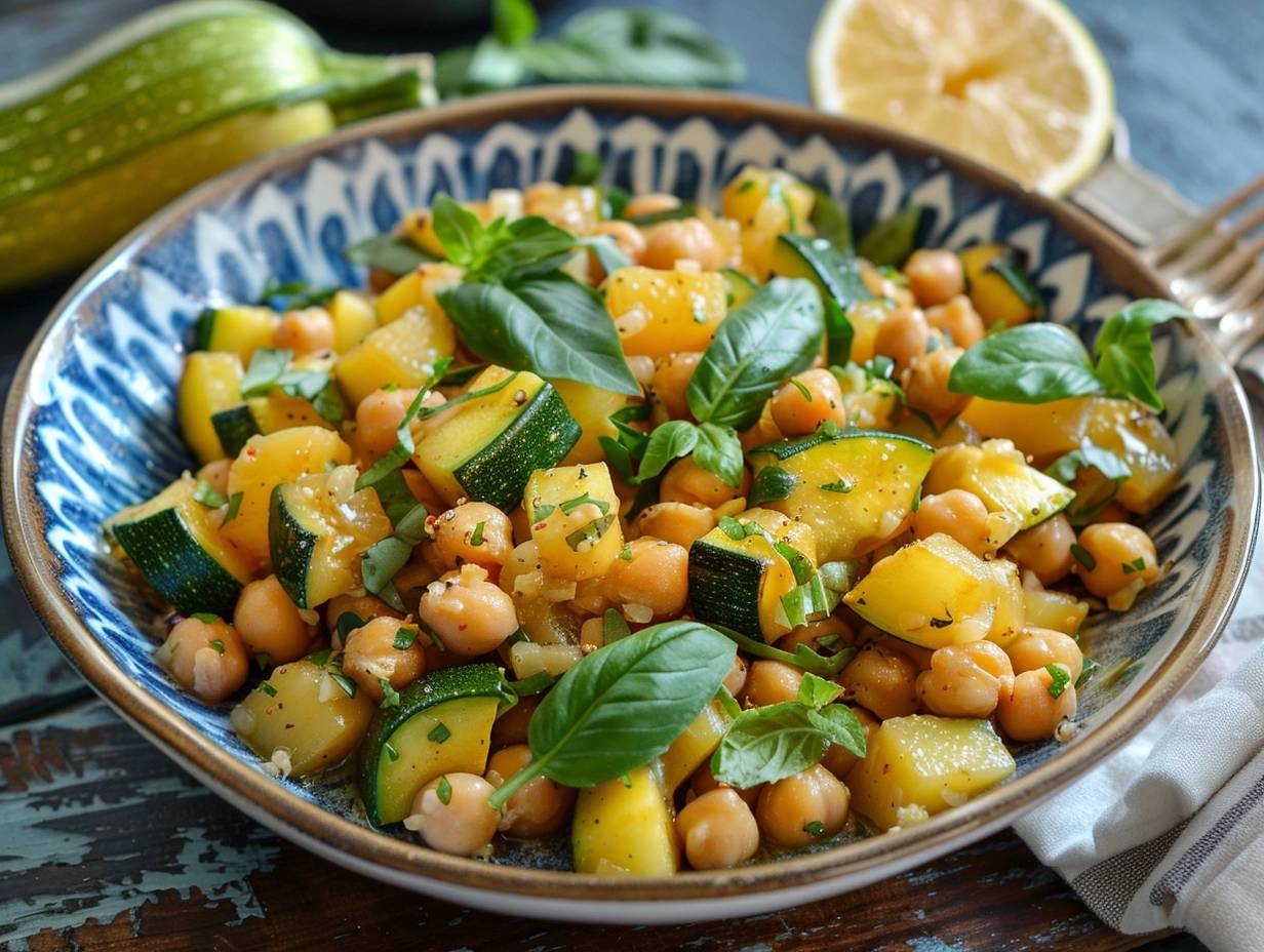 Sautéed Zucchini & Chickpeas recipe
