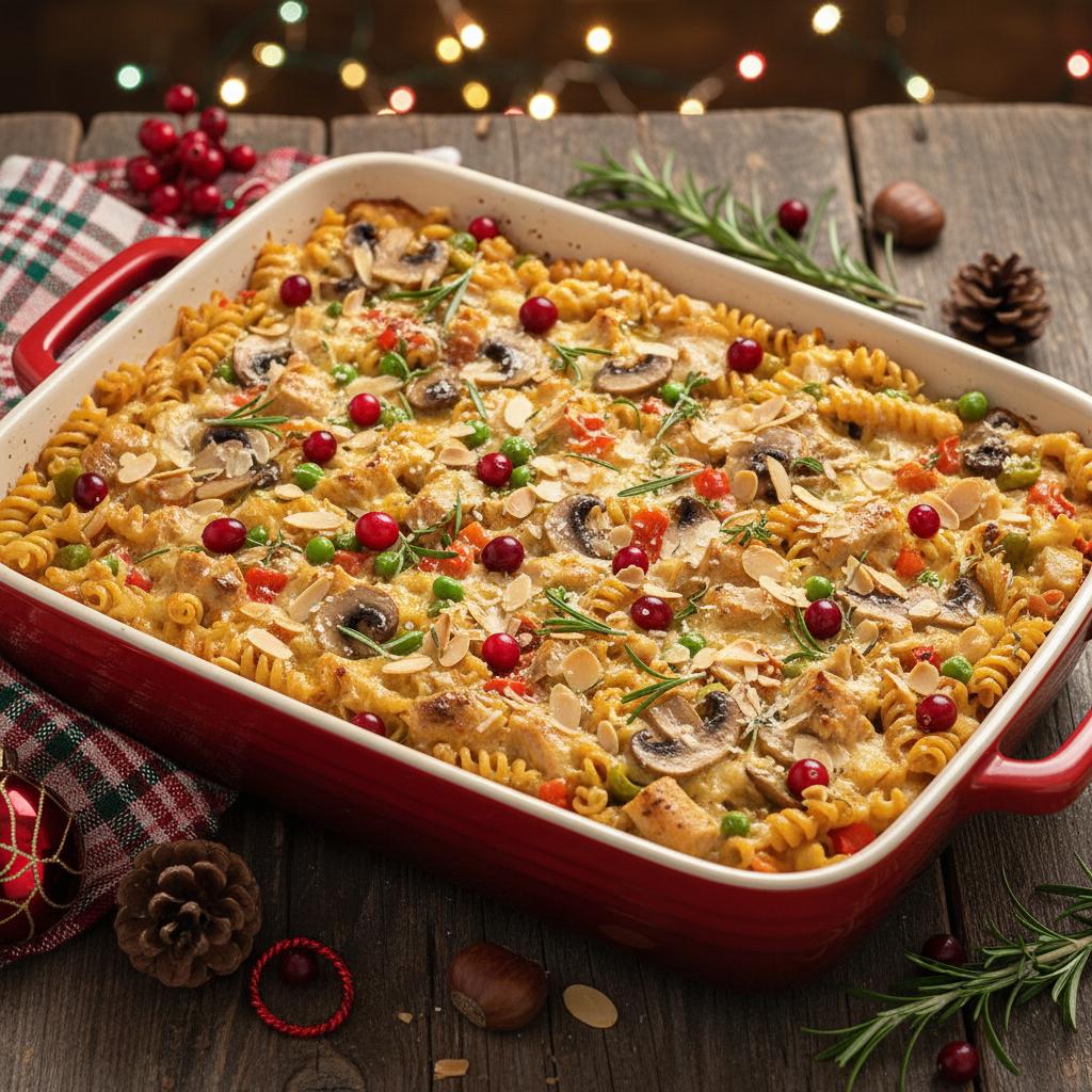 Christmas Turkey Cream Pasta recipe