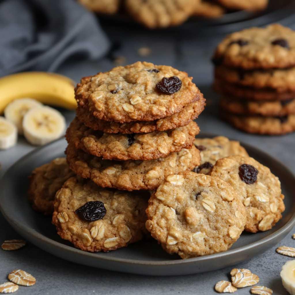 Banana Oatmeal Raisin Cookies recipe