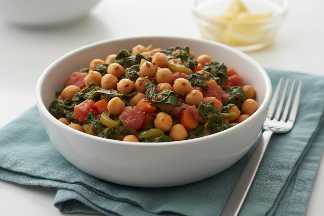 Chickpeas and Spinach Sauté recipe