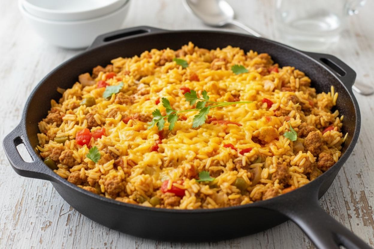 One Pan Taco Rice recipe