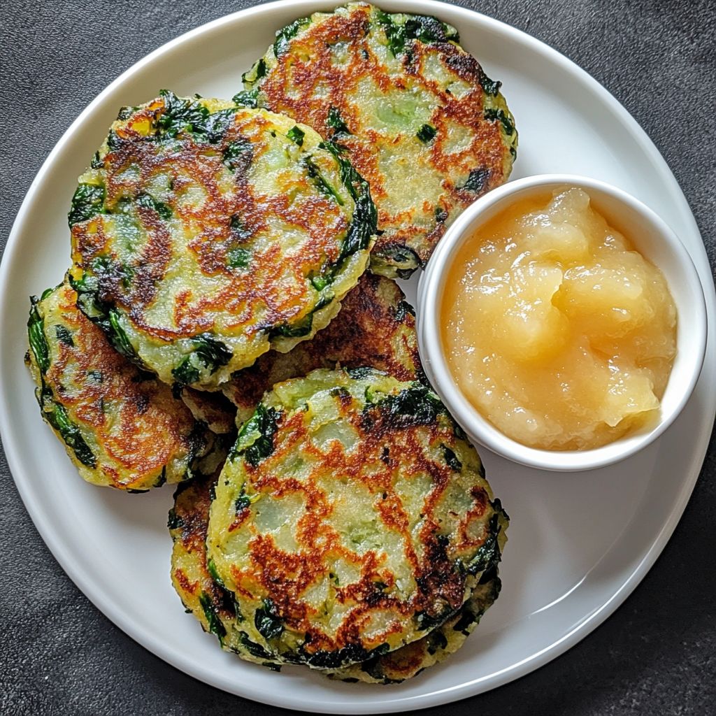 Spinach Potato Pancakes recipe