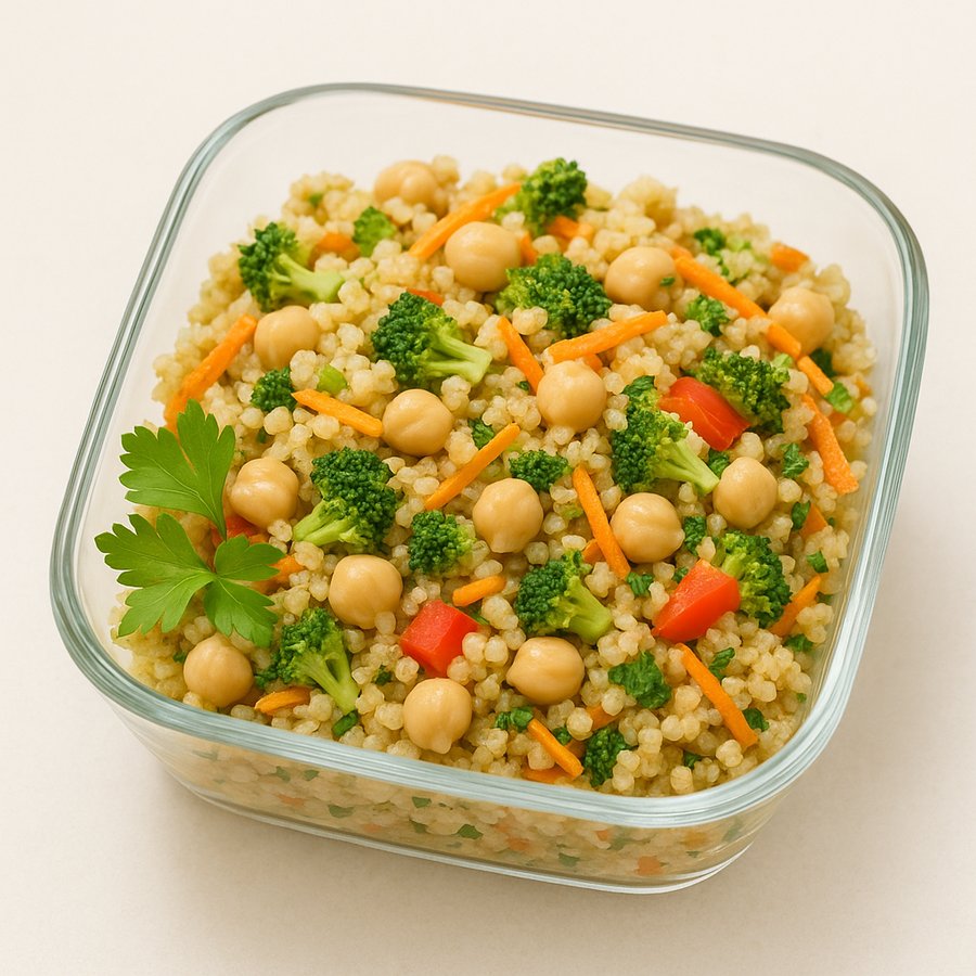 Bulgur Wheat, Veggie &amp; Chickpea Salad recipe