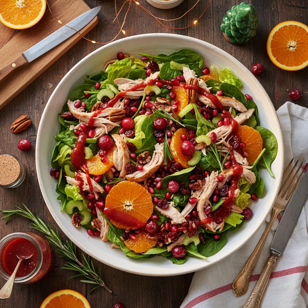 Christmas Orange Cranberry Turkey Salad recipe