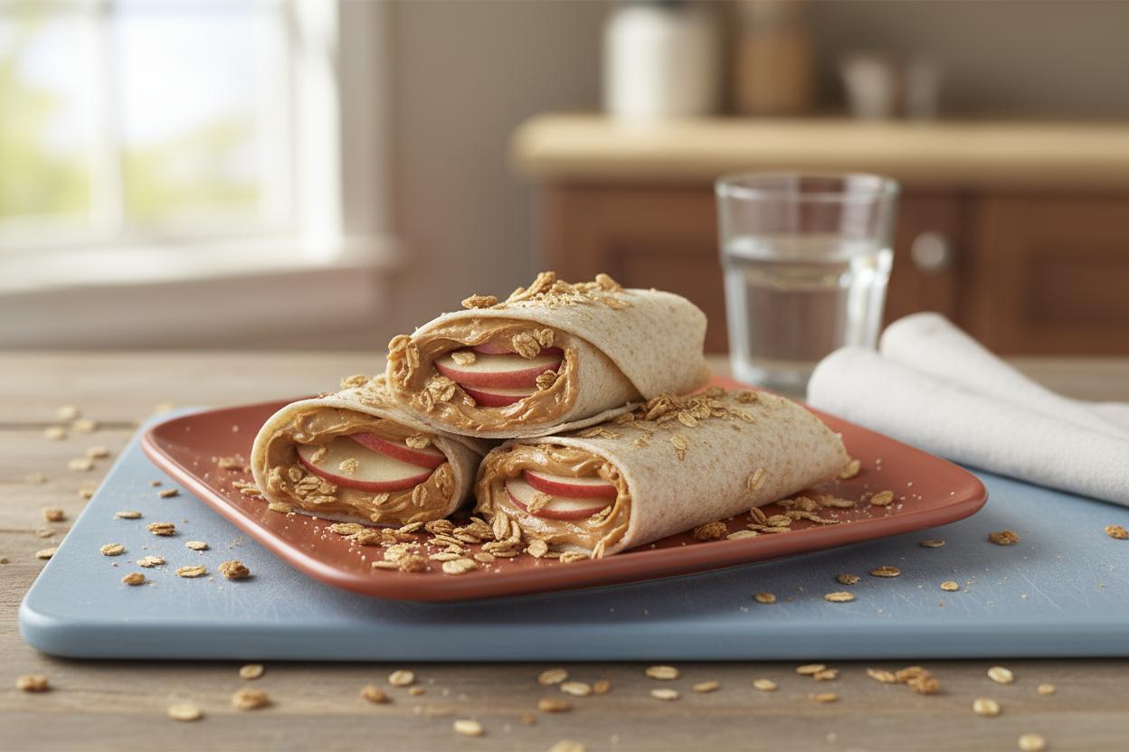 Peanut Butter and Apple Wraps recipe