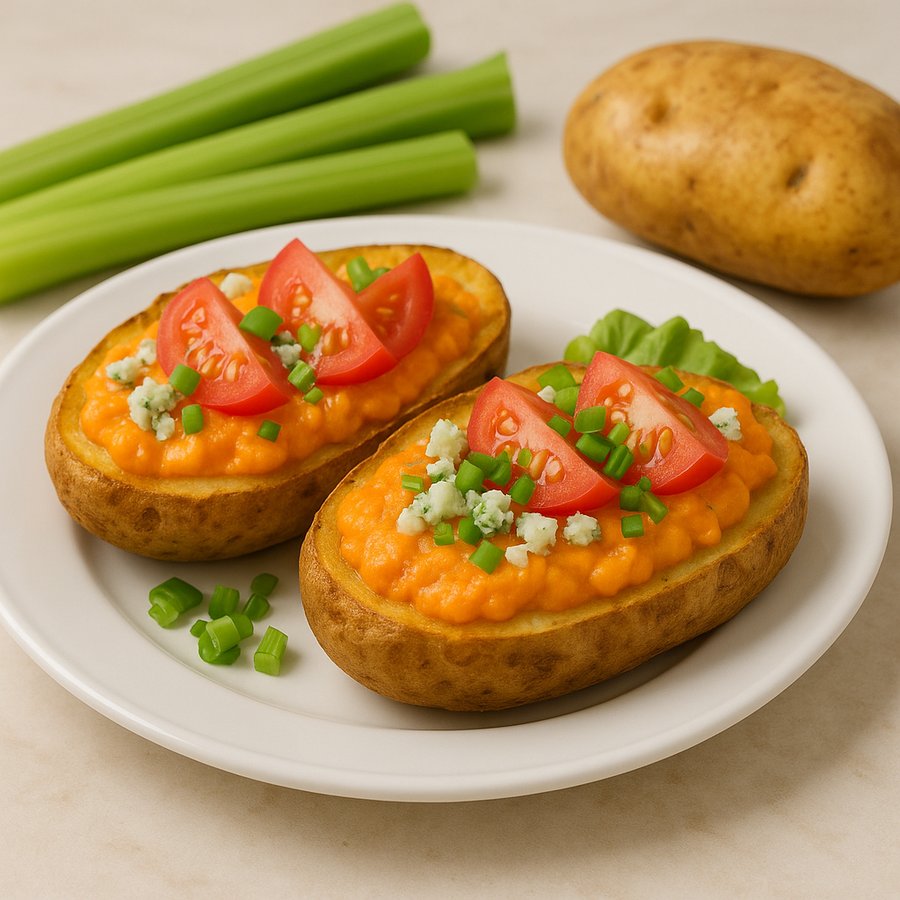 Potato Skins with Buffalo Chicken recipe