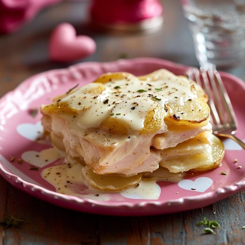 Scalloped Potatoes and Chicken with Fennel recipe