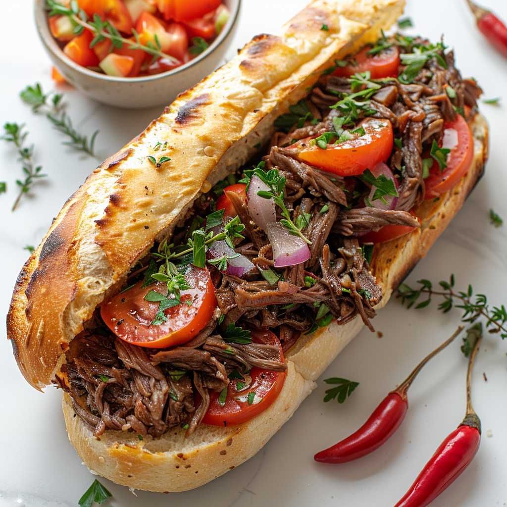 Slow Cooker Italian Beef Sandwiches recipe