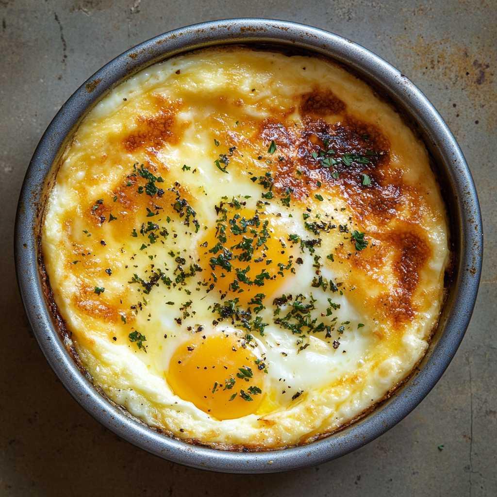 Baked Eggs & Cheese recipe