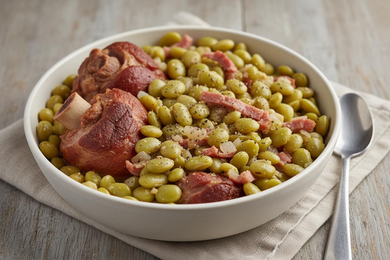 Smoked Ham Hocks with Lima Beans recipe
