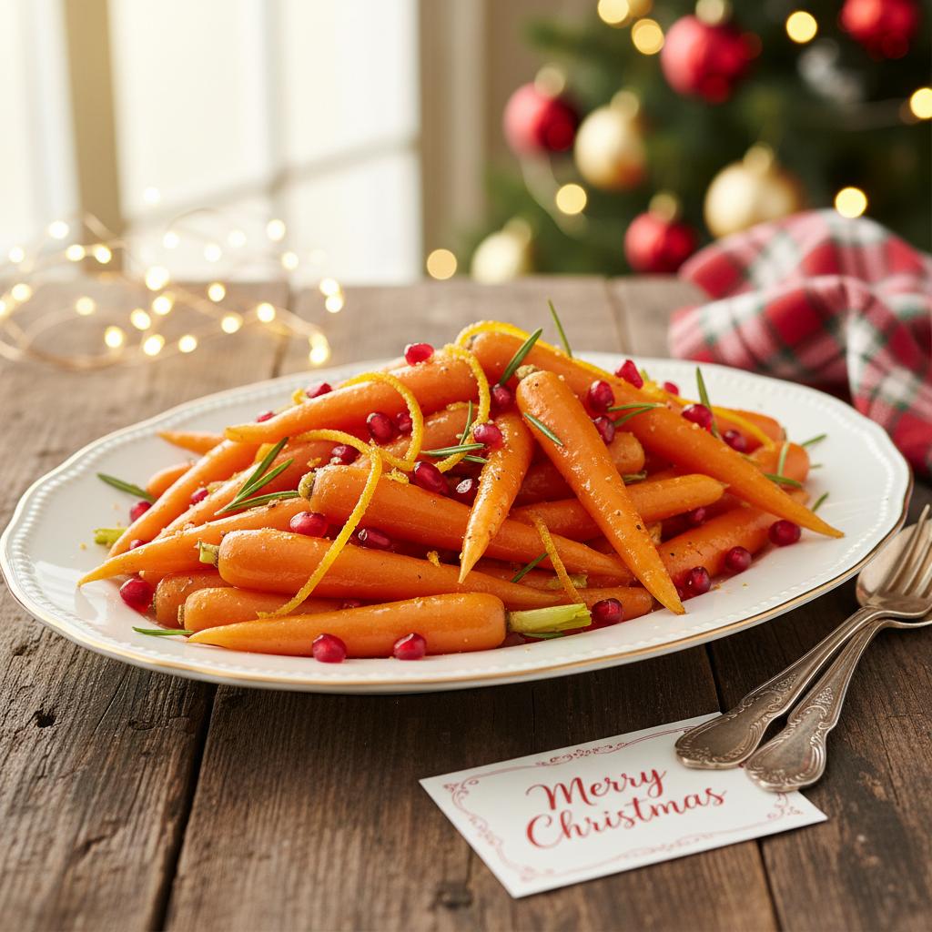 Christmas Warm Orange Honey-Glazed Carrots recipe