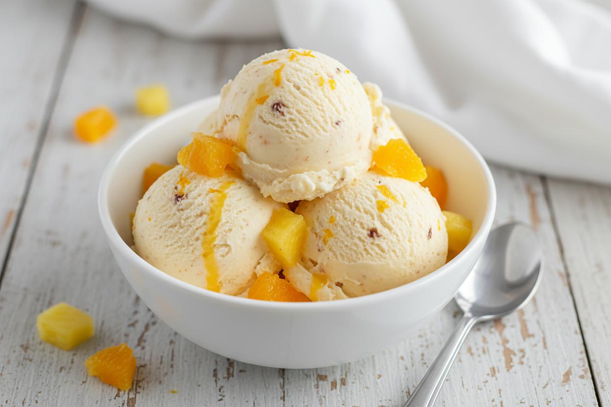 Pineapple Orange Frozen Yogurt recipe
