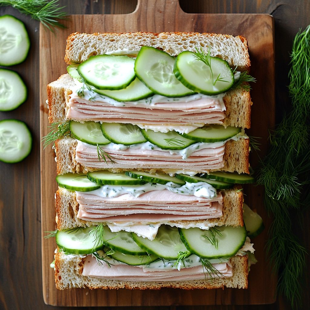 Turkey and Cucumber Sandwich recipe