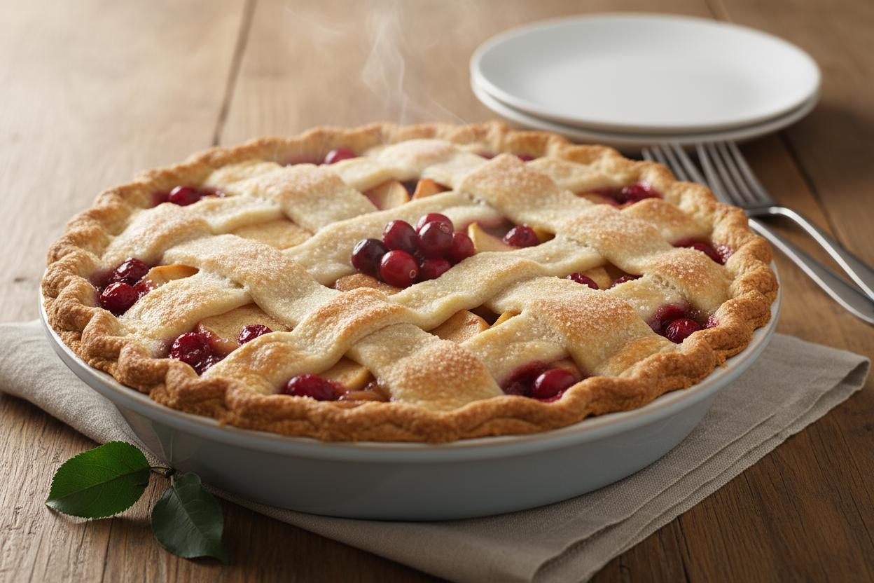 Deep Dish Apple Cranberry Pie recipe