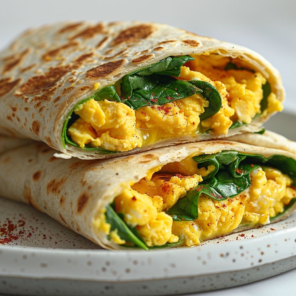Egg and Spinach Wrap recipe