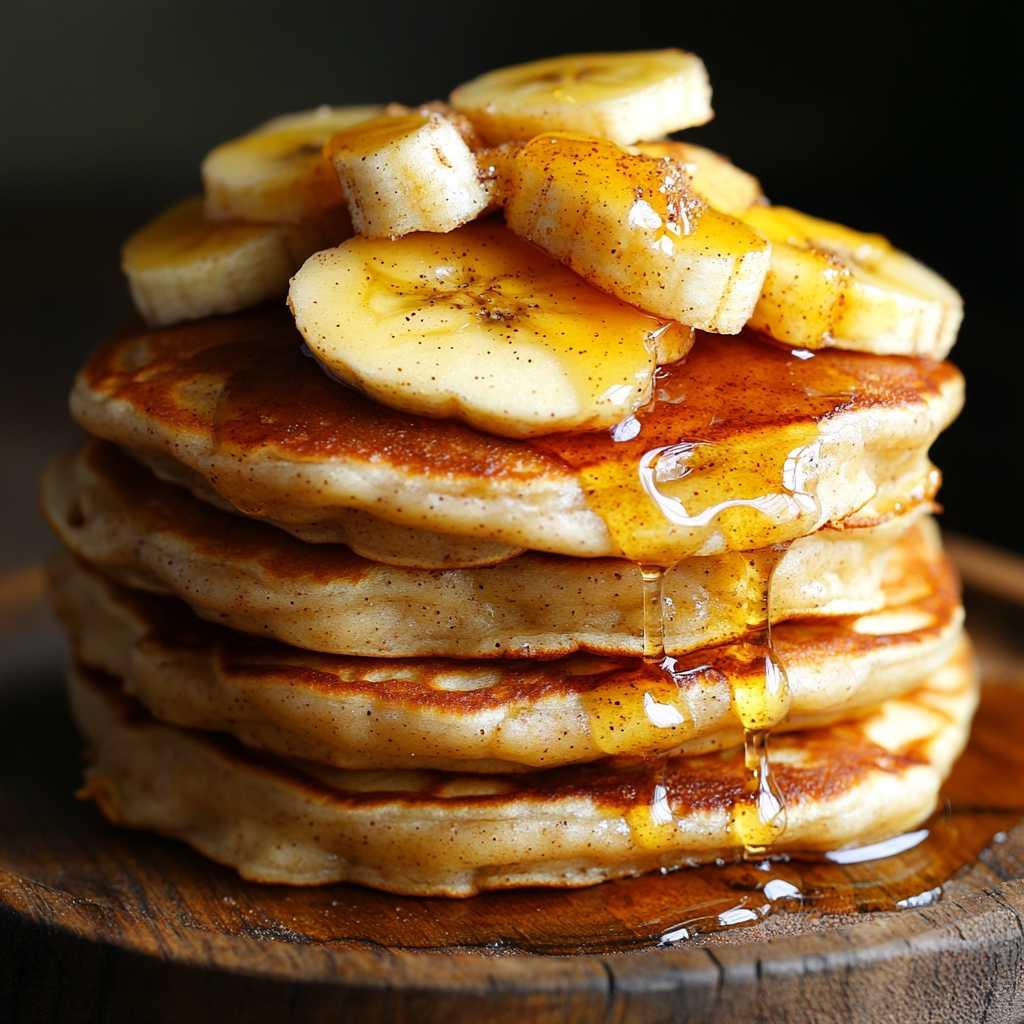 Banana Pancakes with Apple Topping recipe