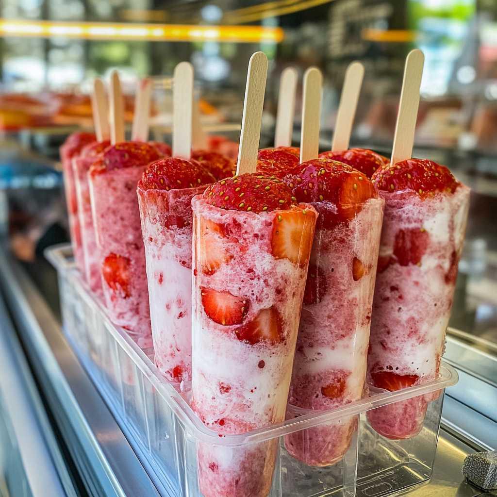 Strawberry Yogurt Pops recipe