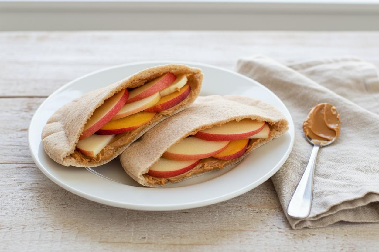 Peachy Peanut Butter Pita Pockets recipe