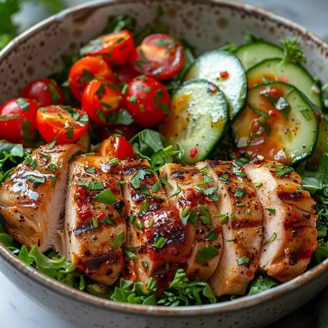 Turkey Medallions on Salad recipe