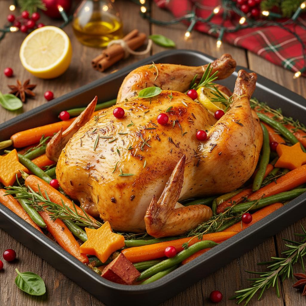 Low-FODMAP Herb-Roasted Chicken with Carrots &amp; Green Beans recipe